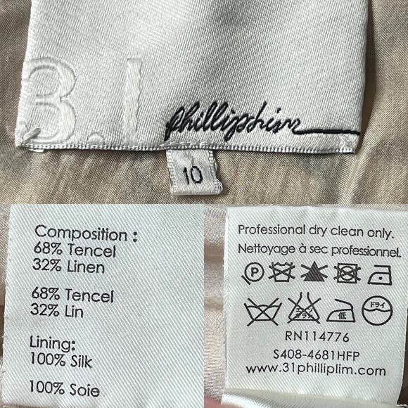 3.1 Phillip Lim Linen Blend Floral Sleeveless Sheath Dress size 10 - Picture 12 of 13